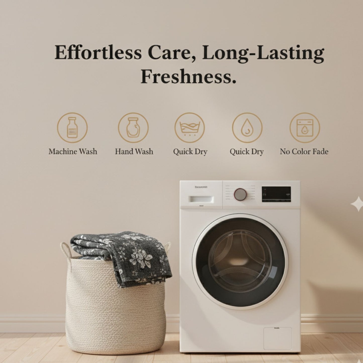 Misnaya Premium Warm Flanno 3-Piece Double Bedsheet Set | Shadow Blossom Flanno Warm Flat Bedsheet with 2 Pillow Covers | 90x100 Inches