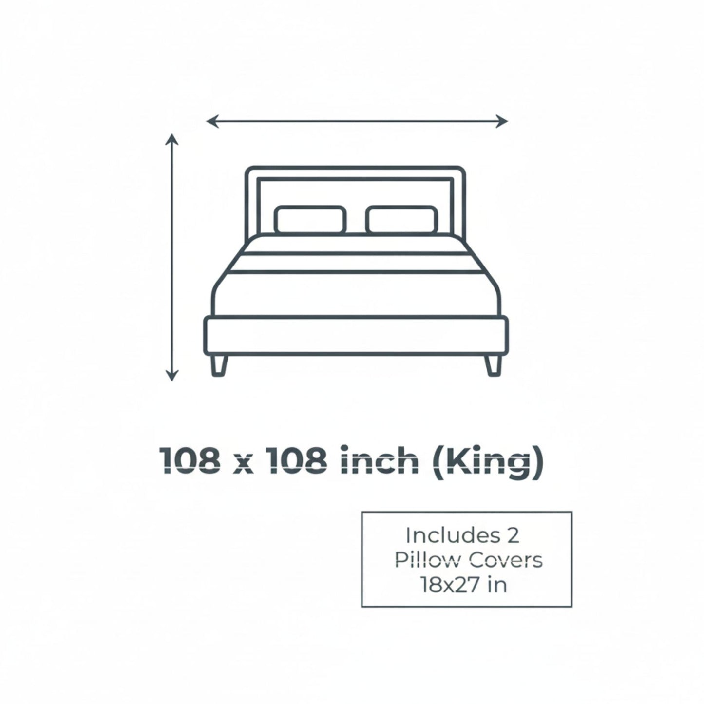 Misnaya 7D Red Pearl Flowers Design Glace Cotton King Bedsheet (Gray Red Blossom, 108×108 Inches) with 2 Matching Pillow Covers