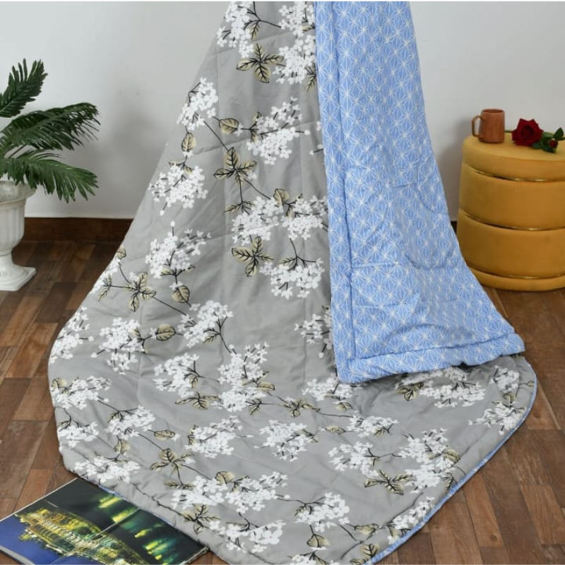 Misnaya Premium Double/Queen Size Floral Printed AC Comforter | 150 GSM | Fibre Alliance Filled | Ultra Soft & Lightweight | Machine Washable
