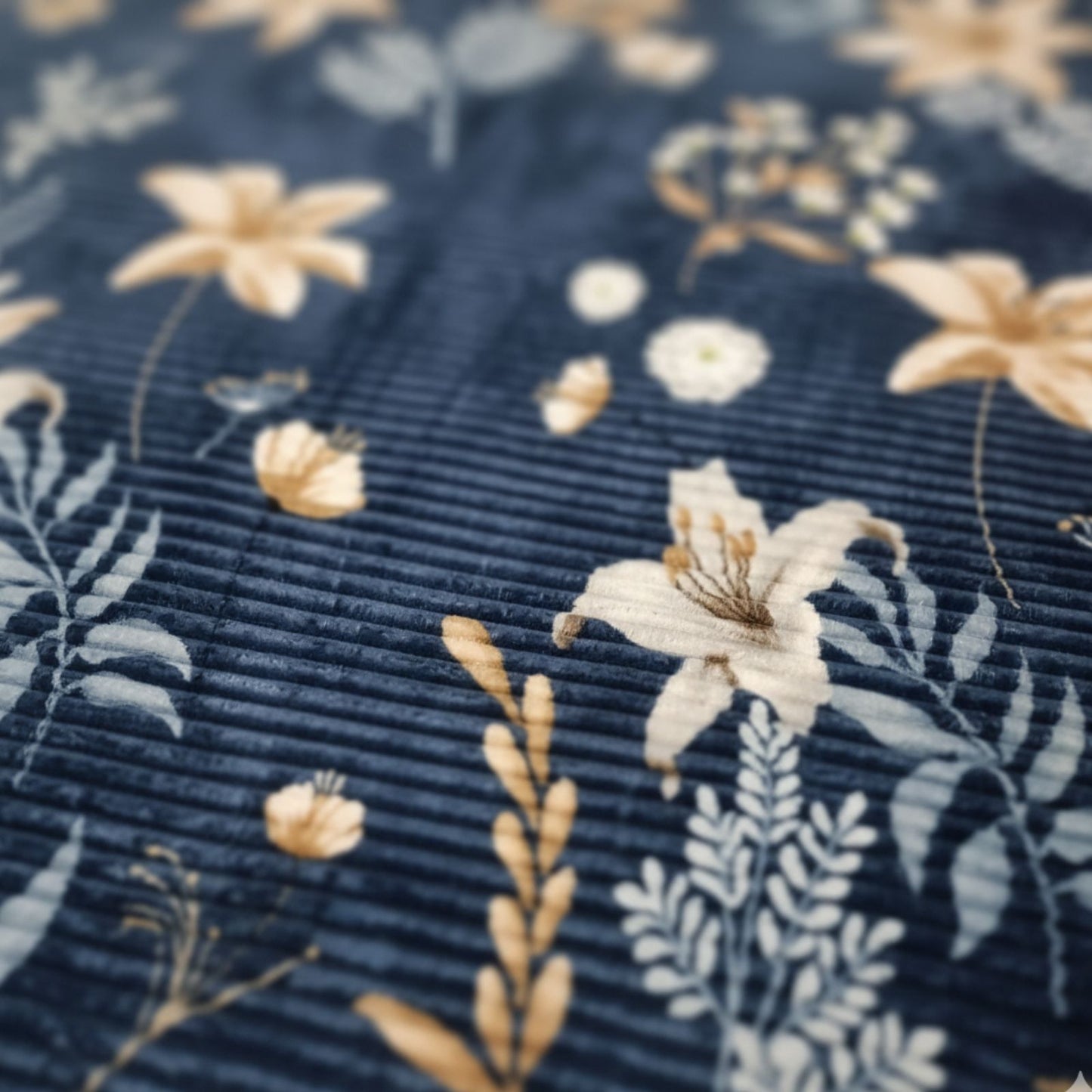 Misnaya Premium Warm Flanno 3-Piece Double Bedsheet Set | Midnight Blossom Flanno Flat Bedsheet with 2 Pillow Covers | 90x100 Inches