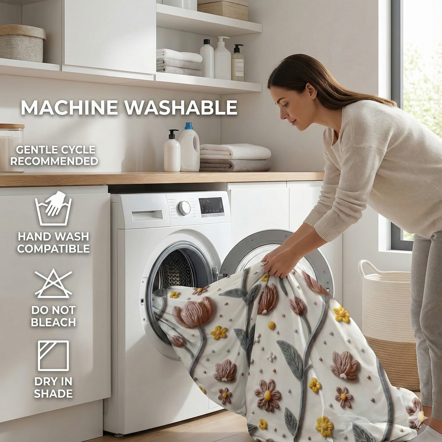 Misnaya Rustic Blossom Royale 7D Glace Cotton King Bedsheet 108×108 Inches with 2 Matching Pillow Covers