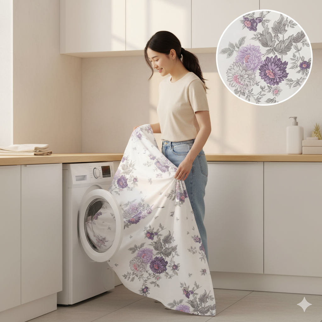 MISNAYA Lavender Grace – Premium King Size 108X108 Inches Super Soft 310 TC Twill Cotton Bedsheet with 2 Matching Pillow Covers