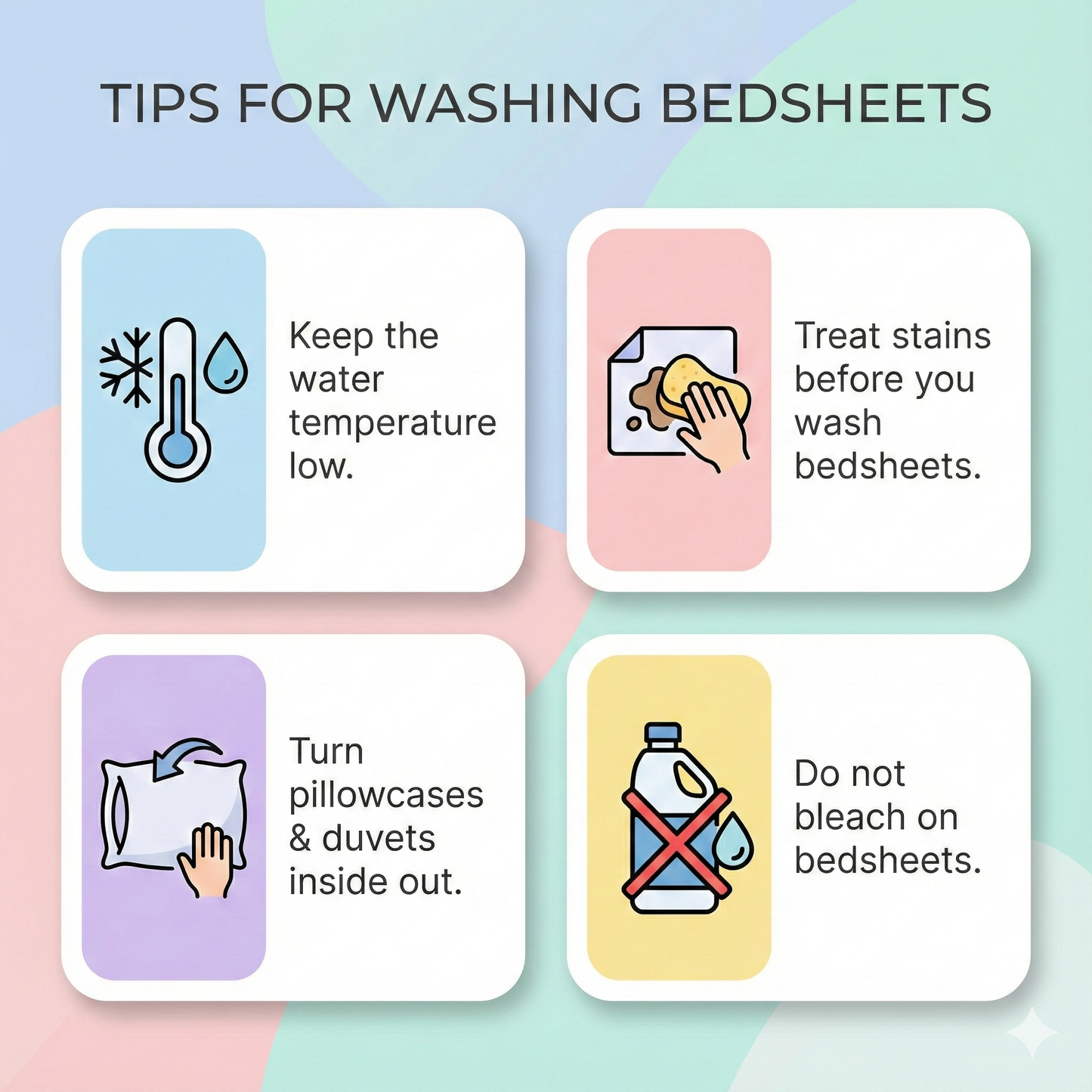 Misnaya Premium Pastel Meadow Bloom 7D Glace Cotton King Size Bedsheet( 108×108 Inches) with 2 Matching Pillow Covers