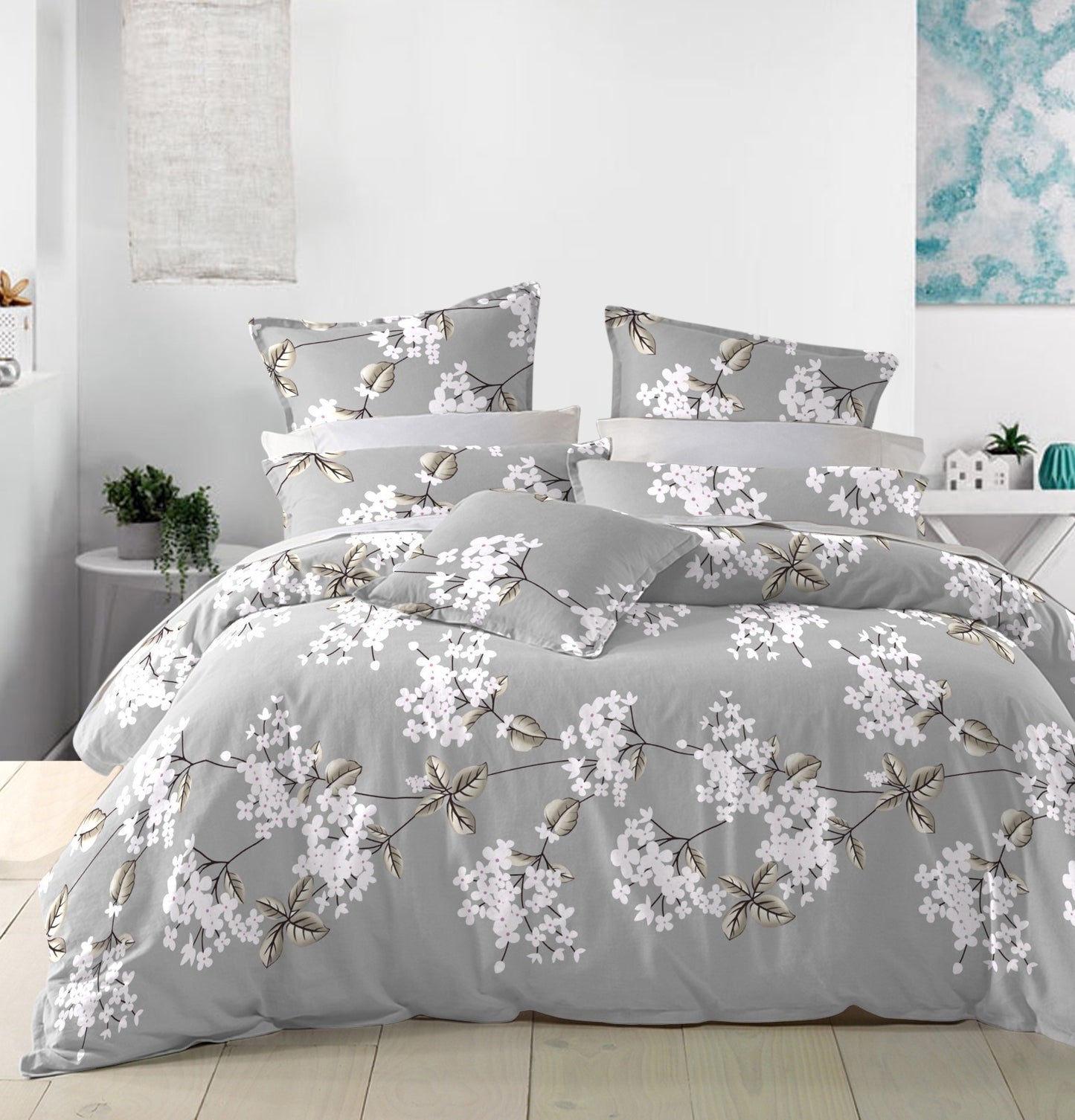 Misnaya Premium Double/Queen Size Floral Printed AC Comforter | 150 GSM | Fibre Alliance Filled | Ultra Soft & Lightweight | Machine Washable