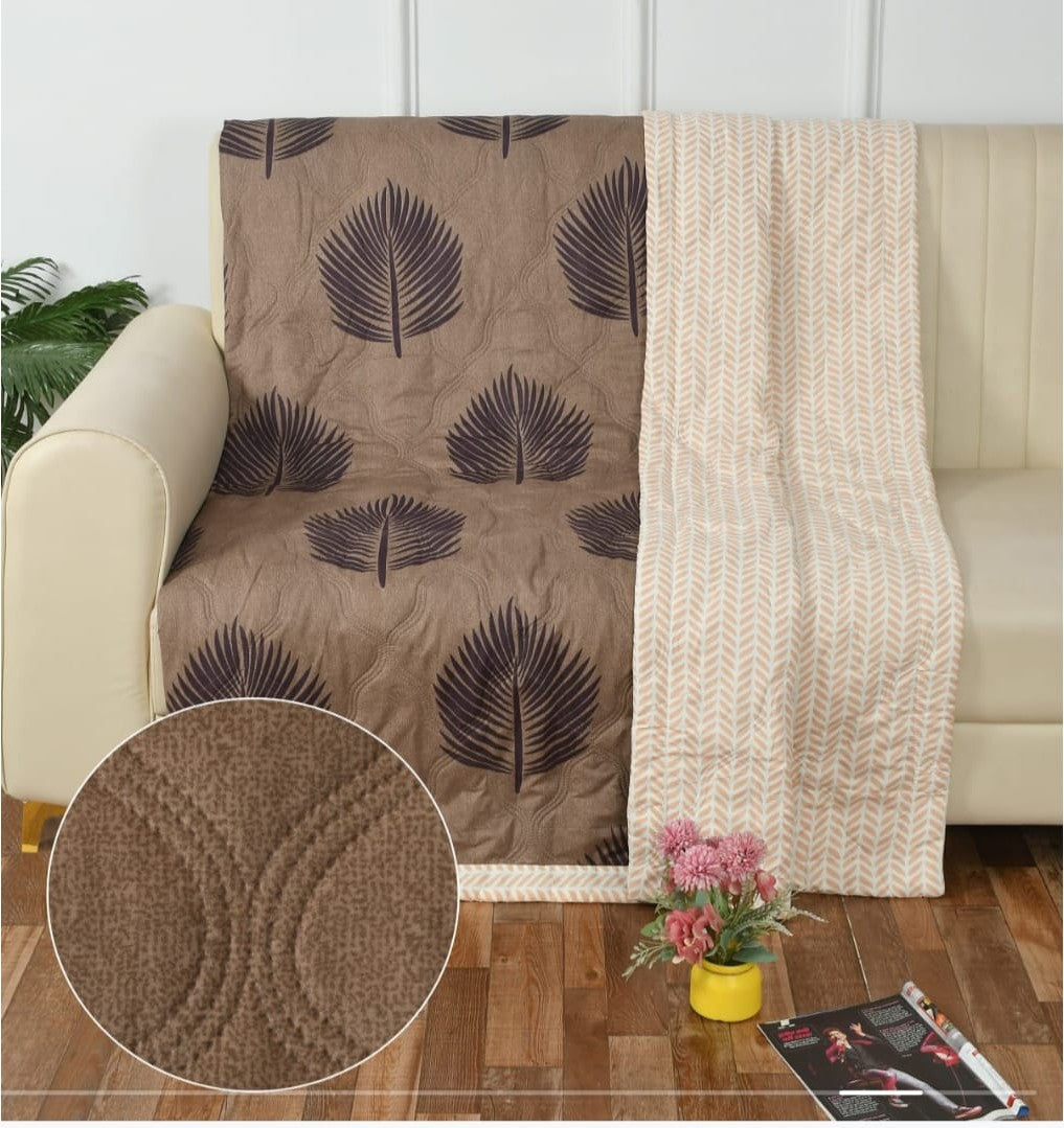 Misnaya Reversible Quilted Double Bed AC Comforter – Premium 200 GSM Relainace Fibre | Fine Supersoft Cotton Sateen | 90×100 Inches | All-Weather Comforter