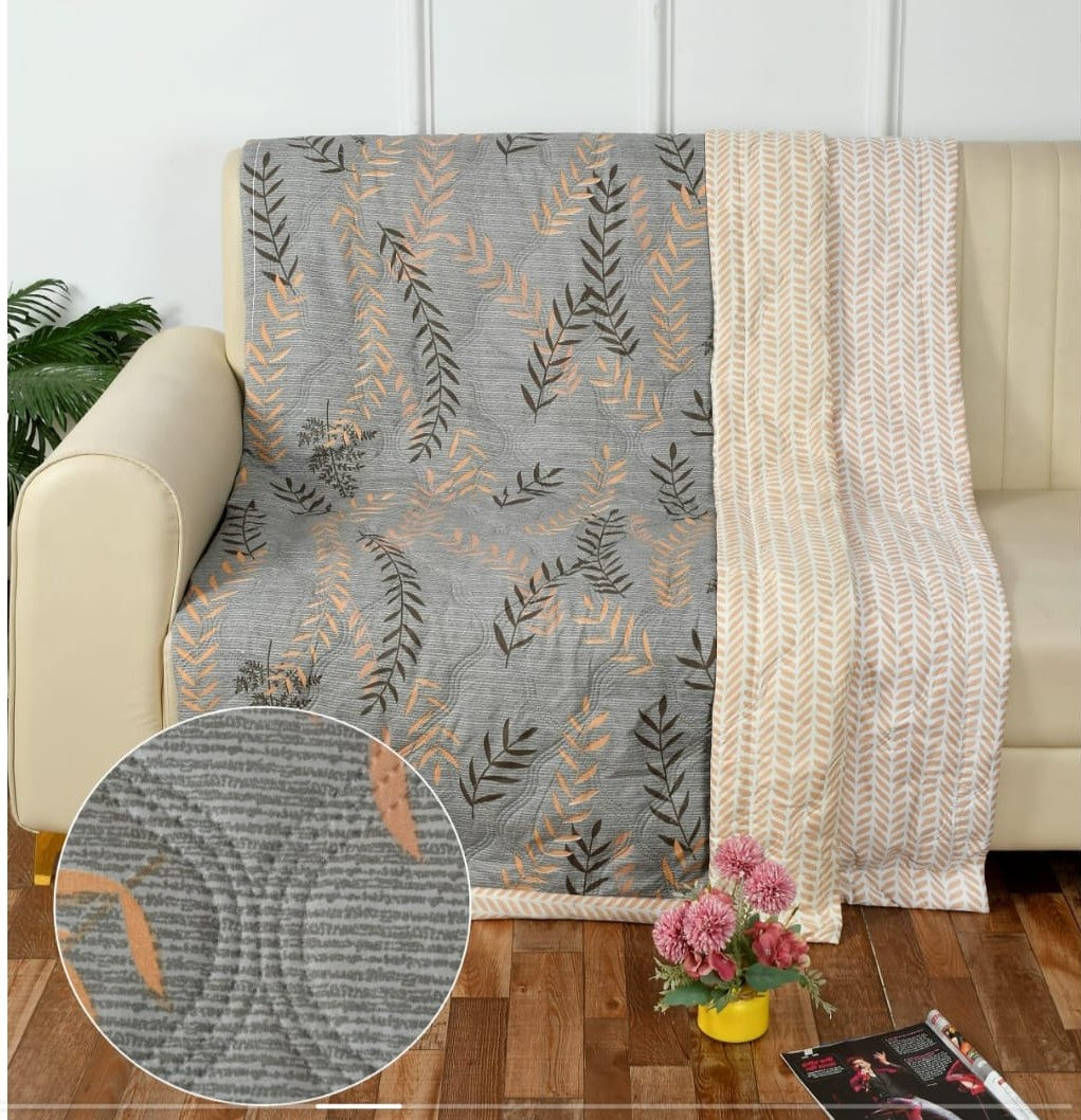 Misnaya Reversible Quilted Double Bed AC Comforter – Premium 200 GSM Relainace Fibre | Fine Supersoft Cotton Sateen | 90×100 Inches | All-Weather Comforter