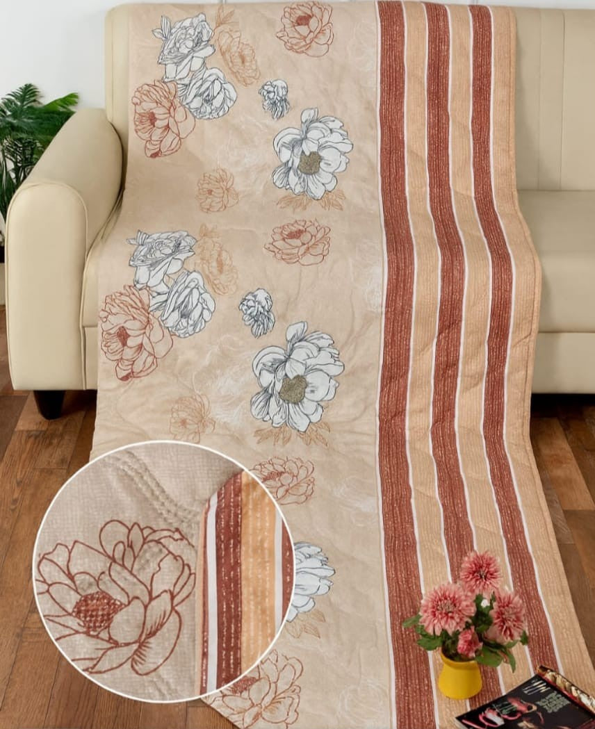 Misnaya Reversible Quilted Double Bed AC Comforter – Premium 200 GSM Relainace Fibre | Fine Supersoft Cotton Sateen | 90×100 Inches | All-Weather Comforter