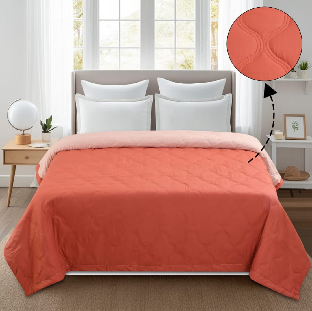 Misnaya Premium Ultra-Soft AC Double Bed Reversible Comforter | Lightweight, Skin-Friendly & All-Season Quilt | 90x100 Inches