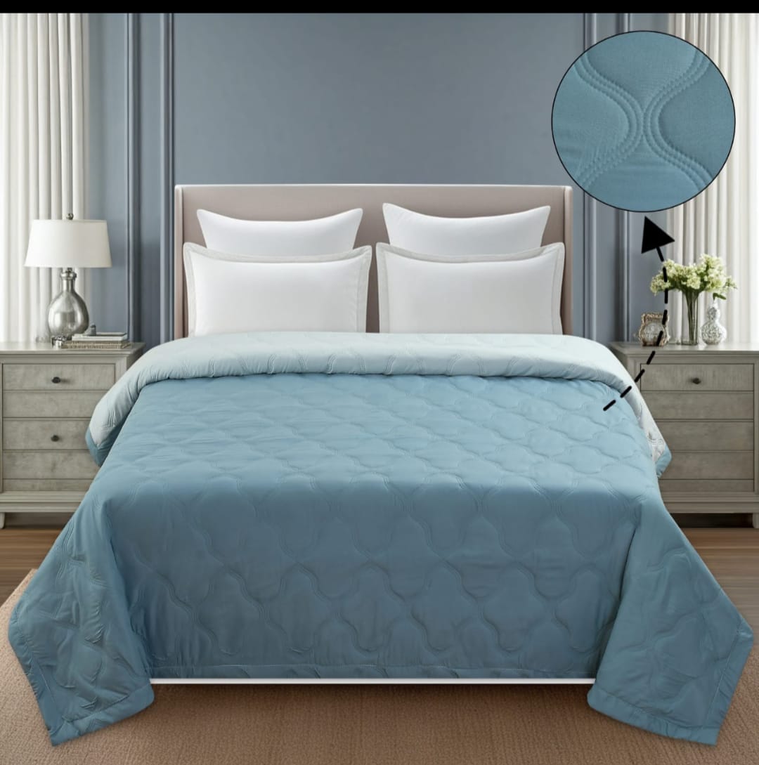 Misnaya Premium Ultra-Soft AC Double Bed Reversible Comforter | Lightweight, Skin-Friendly & All-Season Quilt | 90x100 Inches