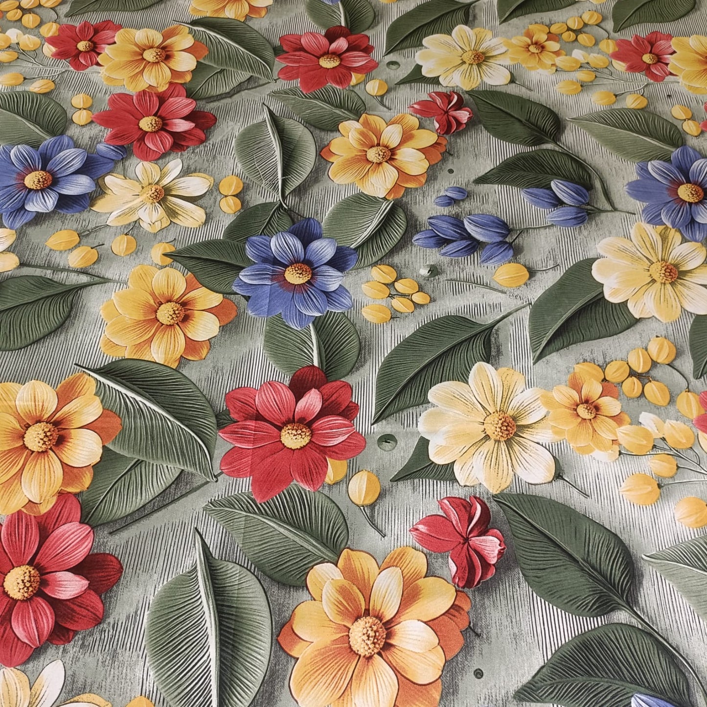 Misnaya Premium Glace Cotton 7D Floral Spring Garden Blossom King Size Bedsheet 108×108 Inch with 2 Matching Pillow Covers