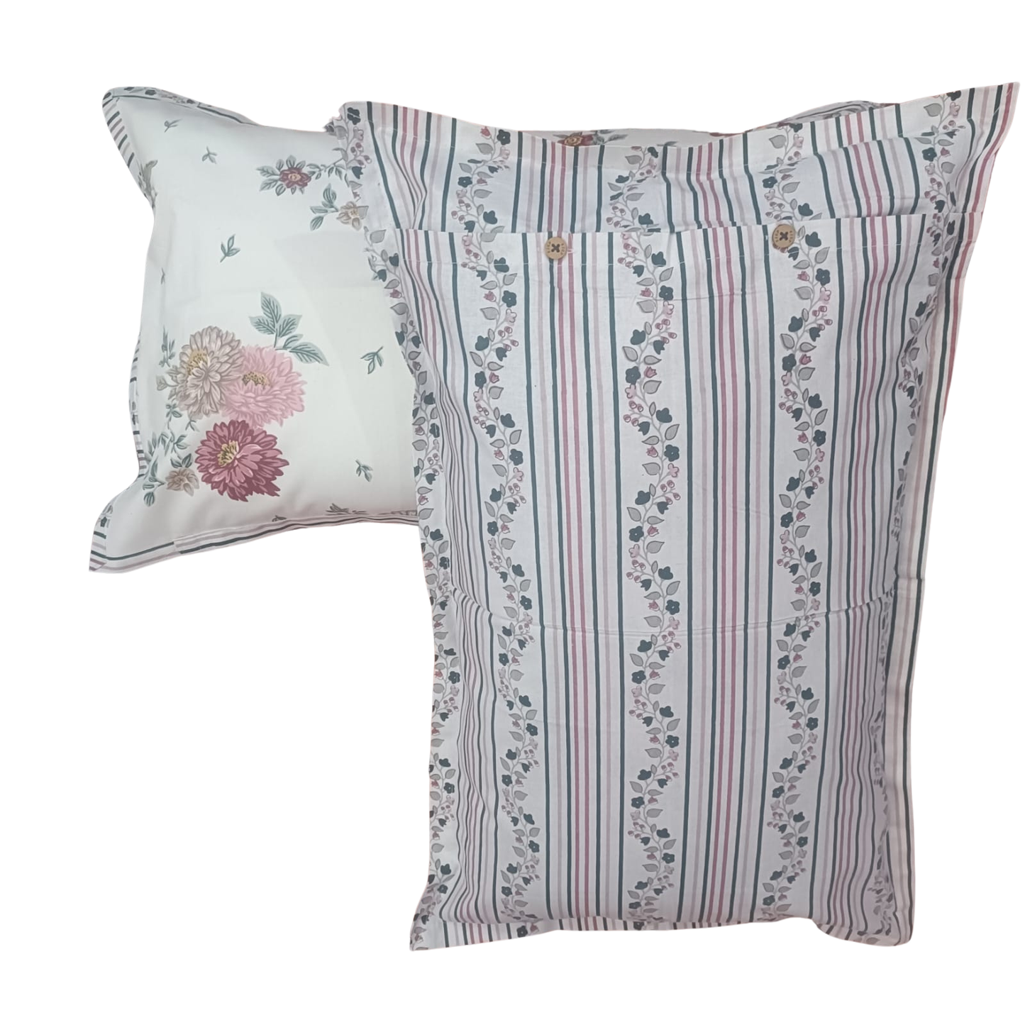 MISNAYA Blush Petal – Premium King Size 108X108 Inches Super Soft 310 TC Twill Cotton Bedsheet with 2 Matching Pillow Covers