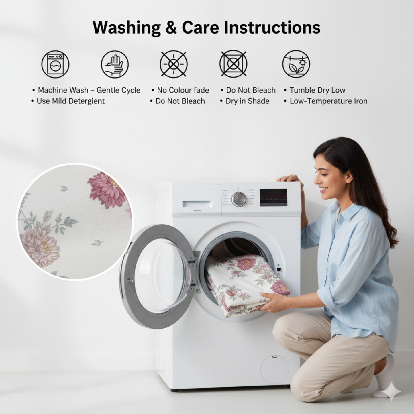 MISNAYA Blush Petal – Premium King Size 108X108 Inches Super Soft 310 TC Twill Cotton Bedsheet with 2 Matching Pillow Covers